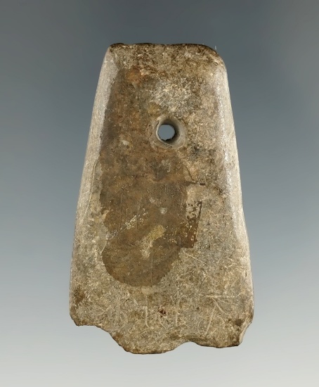 2 1/16" Trapezoidal Pendant that is damaged on bottom edge found in Allegheny Co., NY