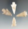 Set of four Southwestern arrowheads, largest is 1 3/8