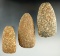 Set of three African Neolithic Celts found in the northern Sahara desert region. Largest is 3 7/8