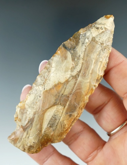 Beautiful material - 3 1/2" Mozarkite Flint Etley with some ancient salvage to the basal area. MO.