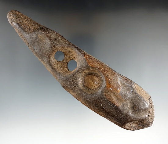 7 3/8" fossilized bone fire-starter found near Kasaboo, Alaska.