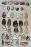 Group of Thumb Scrapers made from various materials found in South Dakota. largest is 1 3/4