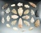 Group of 25 Assorted Arrowheads found near Killbuck Marsh, Holmes Co., Ohio in the 1970's.