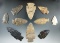 Set of 10 Indiana Arrowheads, largest is 2 3/4