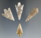 Group of four arrowheads found near the Hood River, Oregon in the early 1960s.