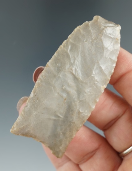 2 9/16" Paleo fluted Clovis with ancient tip damage that is easily restorable - Smith Co., TN