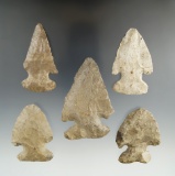 Set of 5 Thebes found in the Midwest, largest is 3 1/8