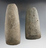 Pair of Hardstone Celts found in the Midwestern U.S., largest is 5 1/4