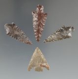 Columbia River arrowheads found in Kittitas Co., Washington, largest is 1 1/4