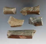 Group of five Birdstone sections found in Ohio, largest is 2 3/4