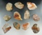 Group of 11 colorful Flint Ridge Flint Hopewell Cores found in Licking Co., Ohio