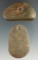 Pair of drilled pebble pendant found in Ohio, largest is 1 15/16