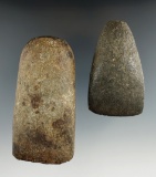 Pair of hardstone Celts found in Ohio, largest is 3 7/16