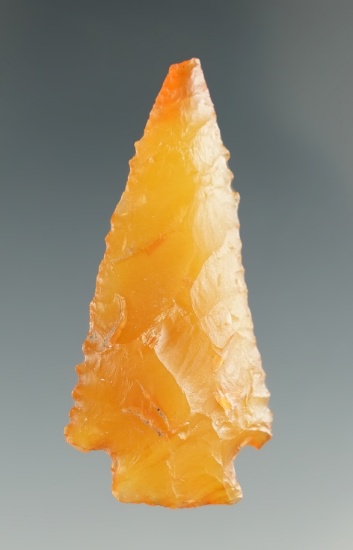 1 11/16" Cornernotch made from orange Carnelian Agate. Found near the Columbia River, OR.