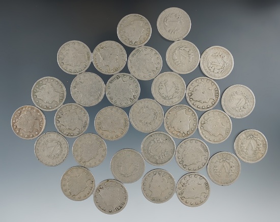 30 Liberty Nickels (mixed dates)