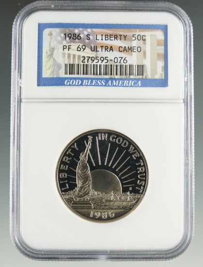 1986-S Liberty Half Dollar Comm Grade PF69