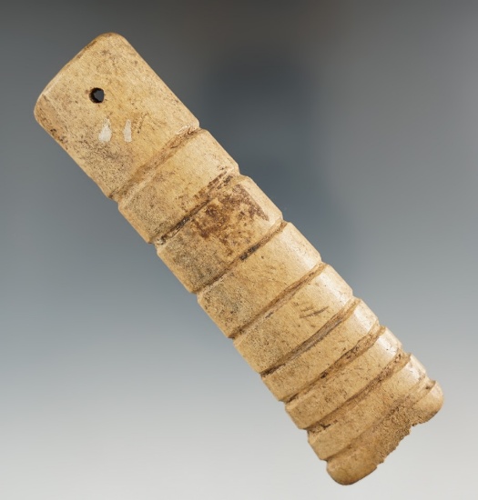 Nicely styled 4 11/16" Inuit bone knife handle found in Alaska.