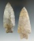 Nice pair of Ohio arrowheads including a 3 1/8