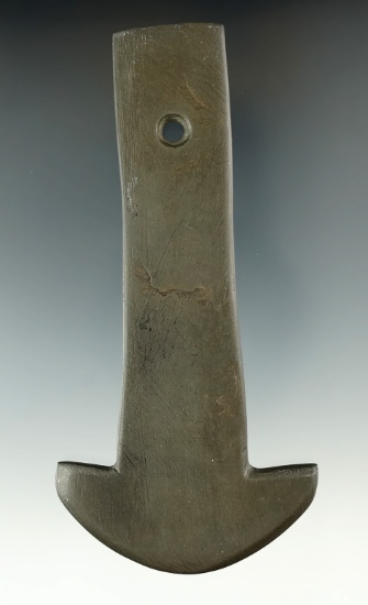 Pictured! 4 3/4" Hopewell Anchor Pendant made from green Slate, found in the Ohio/Kentucky area.  CO