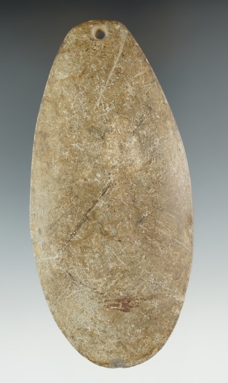 4 3/4" Hopewell Teardrop Pendant found in Harpersville Twp., Ashtabula Co., Ohio by Stephan Costas.