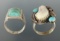 vintage Southwestern jewelry: 2 rings, both are size 11 1/2 and have the initials  