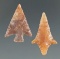 Pair of Columbia River Gem points including a Columbia Plateau any Rabbit Island