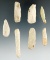 Nice set of seven Inuit bone Flint knapping tools found in Alaska, largest is 2 1/4