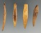 4 bone/antler projectile points found by Norma Berg between Vantage and Priest Rapids, WA. COA.