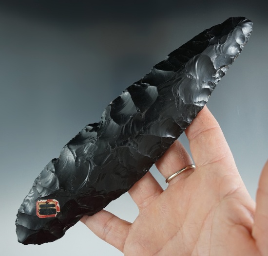 Large 7 3/16" Colima Knife found in Mexico made from obsidian.