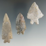 Set of three Bifurcates found in Ohio, largest is 2 9/16