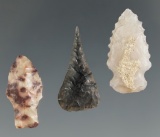 Set of three points found in the Western U. S. Largest is 7/8