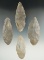 Set of four Blades from the Lyons Cache found in Greene Co., Indiana.