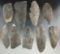 Set of nine Adena Blades which are damaged from the Lyons Cache.