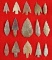 Group of 15 very nicely made African Neolithic Arrowheads found in the northern Sahara Desert