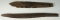 Pair of Inuit bone spears recovered in Alaska. Largest is 11 3/8