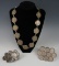 Set of three contemporary/modern jewelry items featuring Buffalo nickels and other old coins.