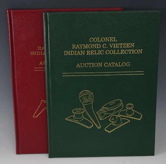Hardcover set in new condition "Col. Raymond C. Vietzen Indian relics collection auction catalogs