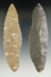 Pair of blades, largest is 5 7/16