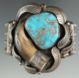 Vintage Southwestern jewelry: nicely decorated 2 3/4