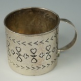 Nicely decorated Southwestern Cup that measures 1 3/4
