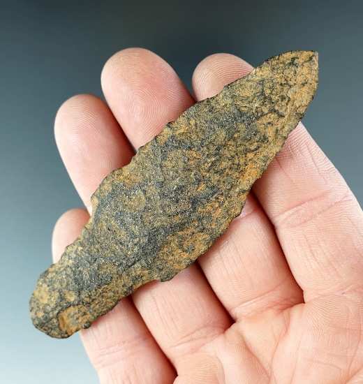 3 3/4" Paleo Parman made from Basalt. Found in the Great Basin, Oregon.