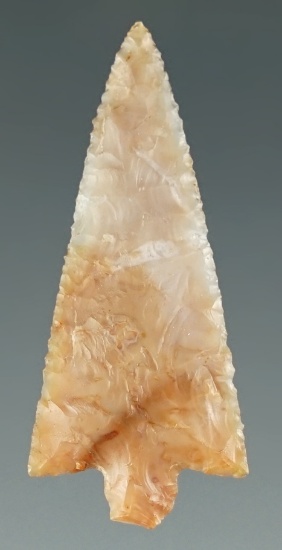 1 3/8" Wallula made from translucent caramel Agate, thin. Found near the Columbia River, Oregon.