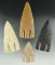 Set of 4 casts of famous Texas points, largest is 5