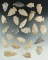 Group of 25 assorted Michigan points found in Hillsdale Co. Largest is 2