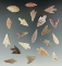 Group of 20 nicely made African Neolithic Arrowheads from the northern Sahara Desert region.