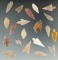 Set of 20 assorted African Neolithic Arrowheads found in the northern Sahara Desert region