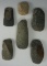 Group of six field found Celts from Michigan. Largest is 4 5/8