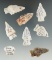 Group of Quartz Points found by Don Magnani in Charles Co., Missouri in 1972.