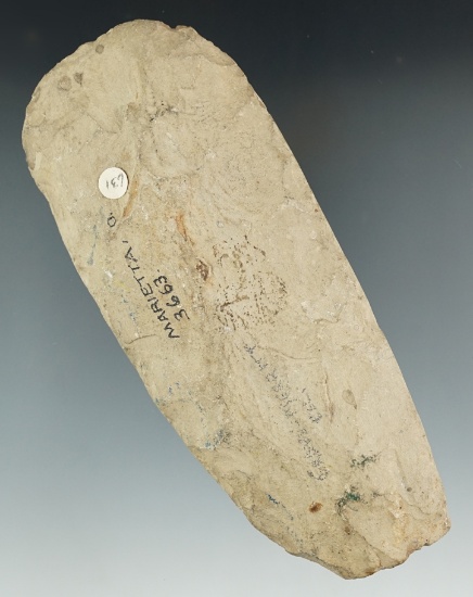 6" Flaked Adze found near Marietta, Washington Co., Ohio.