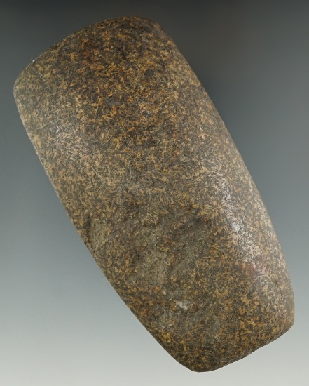 4" Hardstone Adze, fine bit and highly polished. Found in Knox Co., Ohio, by Don Beer, Jack Hooks.